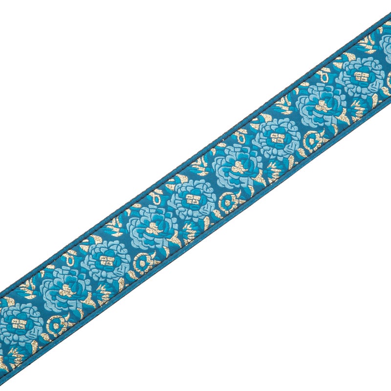 Levy's Leathers Asian Print Jacquard Guitar Strap,Blue - Image 2